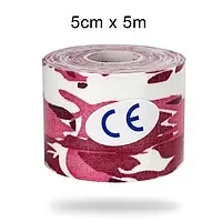 Тейп Кінезіо 3.8 см,камуфляж рожевий кінезіологічна стрічка Kinesiology Tape Sportstape Sport & Therapy, 3.8 см, камуфляж рожевий - зображення 3