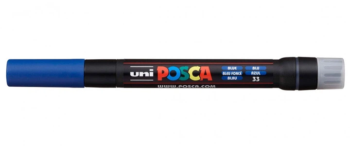 Маркер Uni Posca Brush 1-10 мм Синий (PCF-350 BLUE) - изображение 2