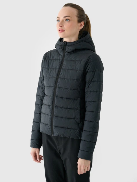 Куртка демисезонная короткая с капюшоном женская 4F 4FWSS25TDJAF534-20S XS Черная (5905700350545) - Фото 8 Куртка демисезонная короткая с капюшоном женская 4F 4FWSS25TDJAF534-20S XS Черная (5905700350545) - изображение 8
