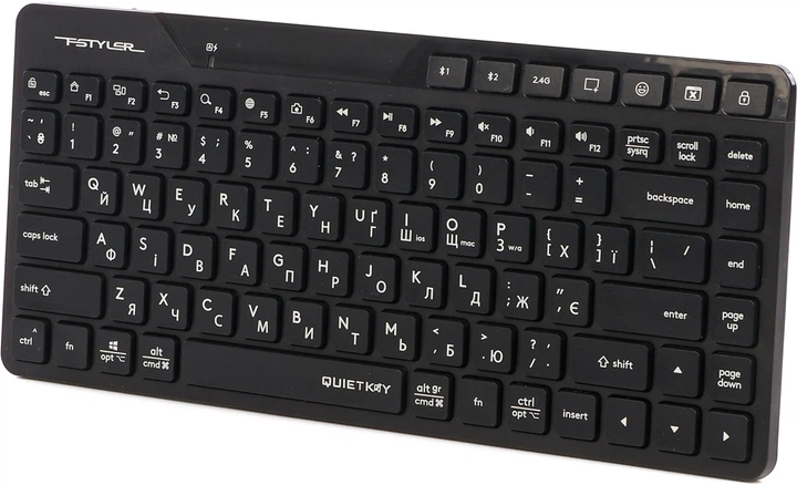 Клавіатура бездротова A4Tech Fstyler FBK26C AS, чорний 305313 - зображення 2