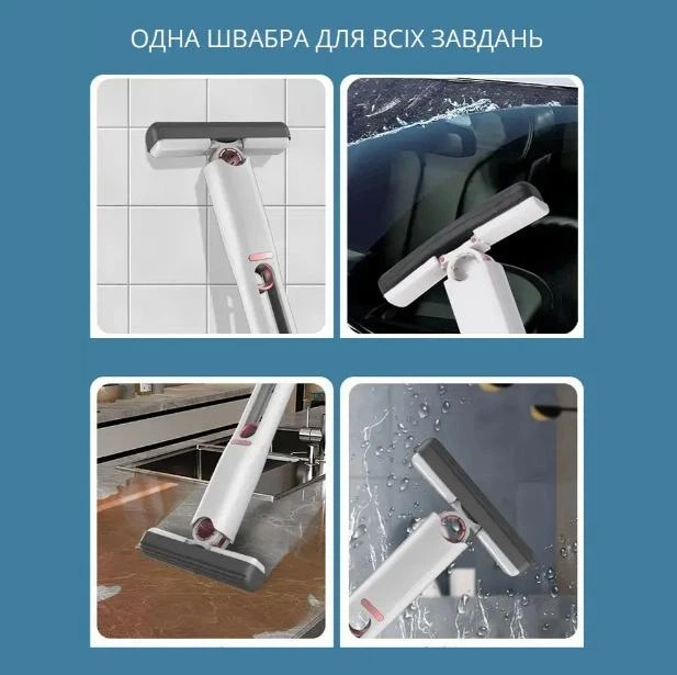 Мини-швабра MINI MOP XL-340 с автоотжимом, компактная, легкая, для уборки дома, авто - изображение 3