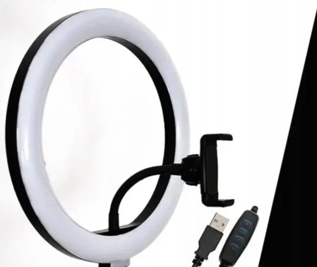 Кольцевая светодиодная LED лампа Ring Fill Light QX300, 30 см с креплением (держателем) для телефона, теплый холодный свет - изображение 3