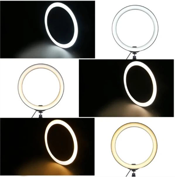 Кольцевая светодиодная LED лампа Ring Fill Light QX300, 30 см с креплением (держателем) для телефона, теплый холодный свет - изображение 9