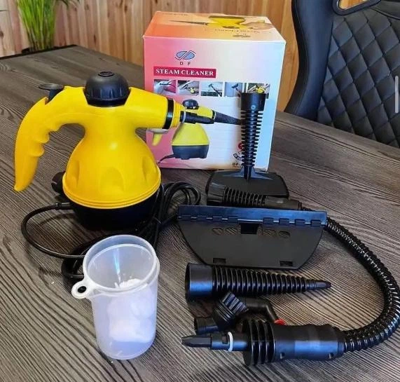 Ручний відпарювач з функцією пароочисника Steam Cleaner DF-A001 для меблів, авто, електричний 1000В + насадки - зображення 9
