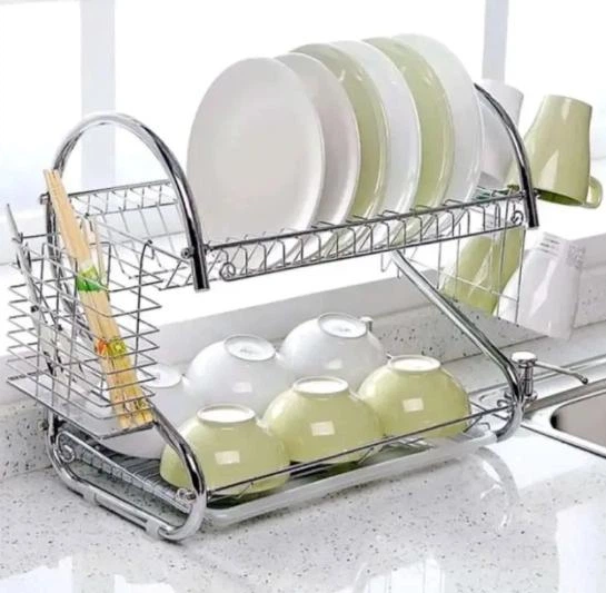 Кухонный органайзер для сушки посуды Wet Dish Organiser, настольная подставка сушилка для посуды и приборов в шкаф - изображение 8