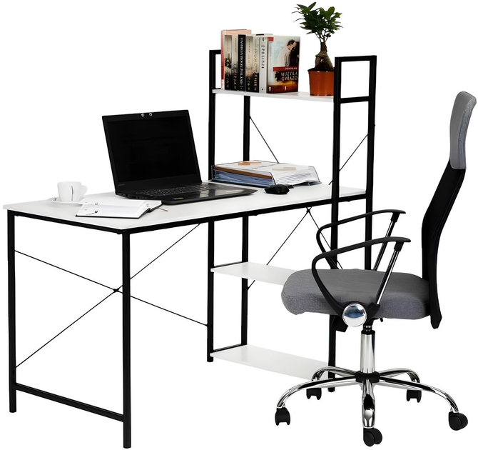 Biurko komputerowe ModernHome by Multistore regał z półkami (PJJCT0002-301) - obraz 4