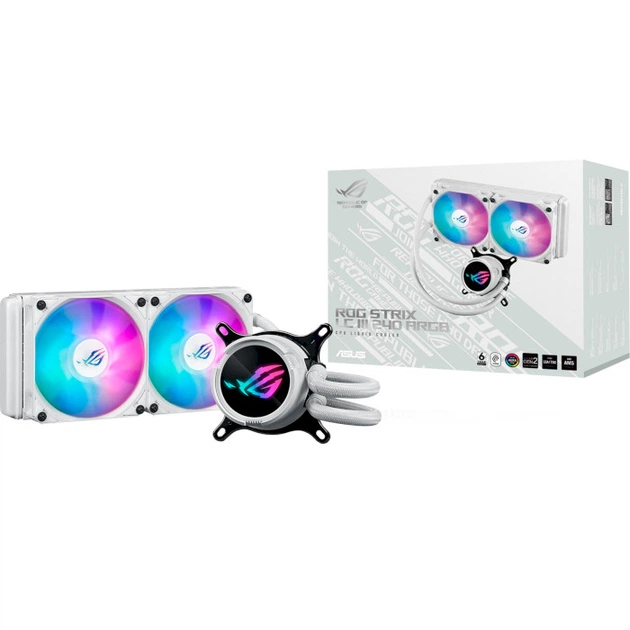 Система водяного охолодження ASUS ROG Strix LC III 240 4-pin 2-fans 240mm ARGB White (90RC00S2-M0UAY0) - зображення 8