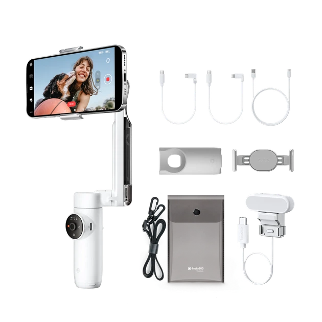 Стабілізатоор Insta360 Flow Creator Kit White - Фото 6 Стабілізатоор Insta360 Flow Creator Kit White - зображення 6