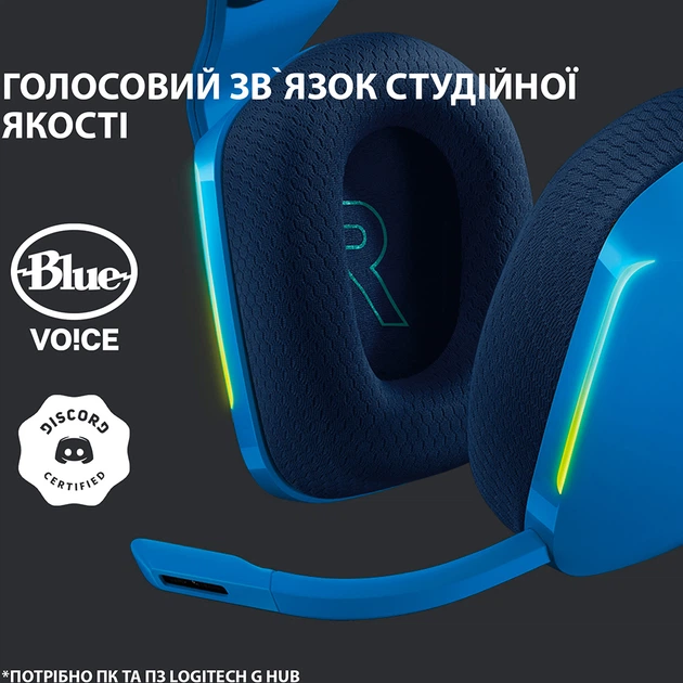 Наушники Logitech Lightspeed Wireless RGB Gaming Headset G733 Blue (981-000943) - изображение 9