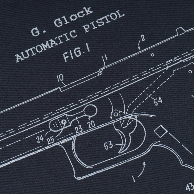 Футболка хлопковая длинная мужская P1G-Tac Glock Pistol Legend UA281-29891-GT-GK XL Graphite с принтом (2000980671021) - изображение 4