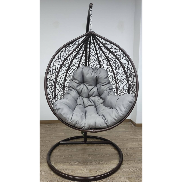 Підвісне крісло-гойдалка кокон Bonro 329 L (коричнево-сірий) - изображение 3