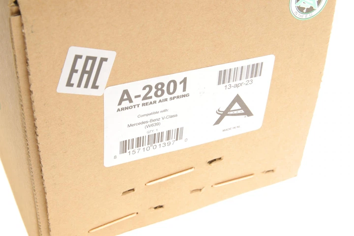 Подушка пневмопідвіски ззаду MB Vito W639 03- A-2801 ARNOTT - изображение 2