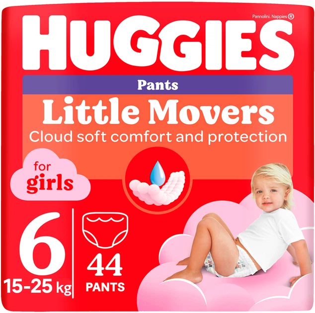 Трусики-подгузники Huggies Pants 6 Mega 15-25 кг для девочек 44 шт (5029053547664) - Фото 1 Трусики-подгузники Huggies Pants 6 Mega 15-25 кг для девочек 44 шт (5029053547664) - изображение 1