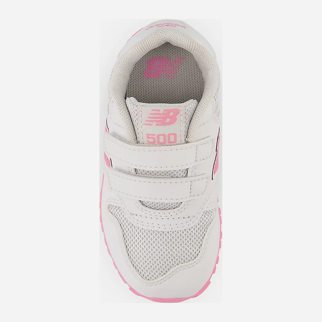 Sneakersy dziecięce dla dziewczynki na rzepy New Balance 500 IV500QP1 23.5 (7US) Białe (196432598489) - obraz 4