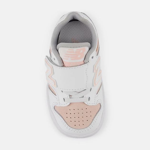 Sneakersy dziecięce dla dziewczynki na rzepy New Balance 480 NWB480VP 22.5 (6US) Białe (197967895579) - obraz 4