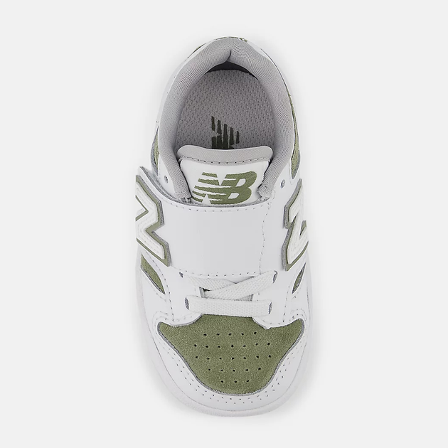 Sneakersy dziecięce dla dziewczynki na rzepy New Balance 480 NWB480VO 22.5 (6US) Białe z zielonym (197967895869) - obraz 4