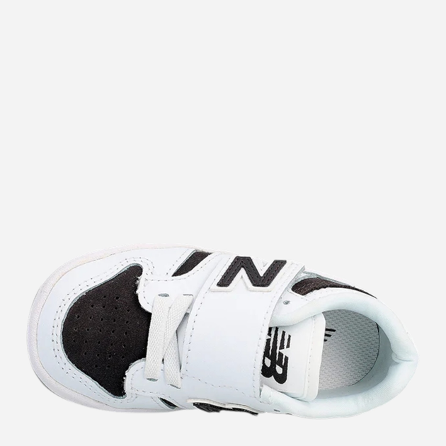 Sneakersy dziecięce dla dziewczynki na rzepy New Balance 480 NWB480VB 23.5 (7US) Białe z czarnym (197967896460) - obraz 4