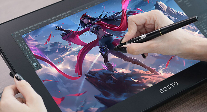 Tablet graficzny Bosto BT-19HDT(P) Plastic case Black (6972288300711) - obraz 6