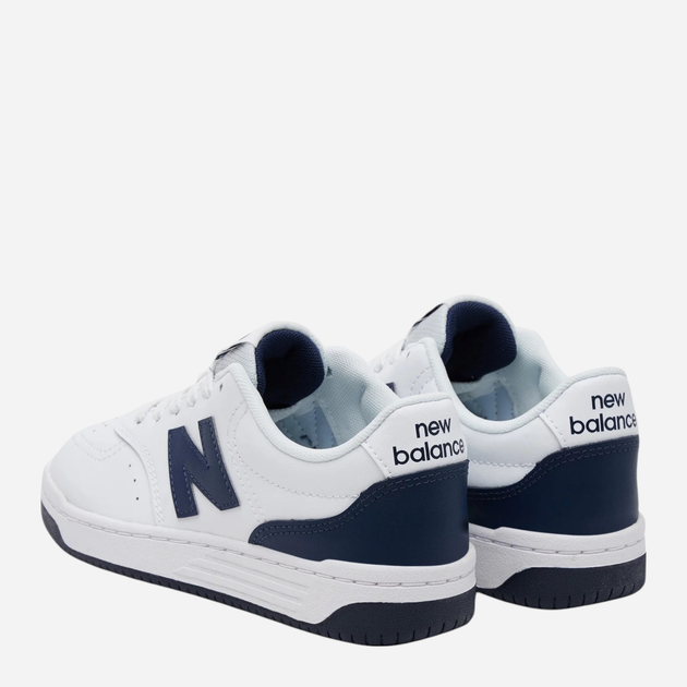 Sneakersy młodzieżowe chłopięce New Balance B80 GSB80WB 38.5 (6US) Białe (197968176158) - obraz 3