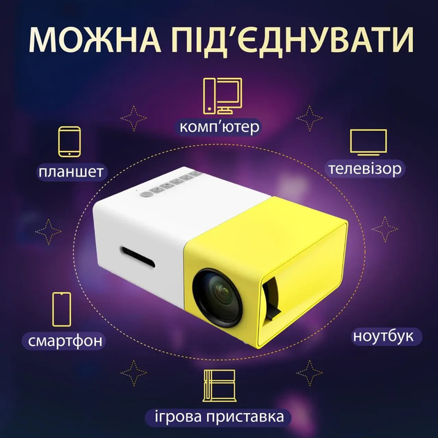 Портативный LED мини проектор Full HD для домашнего и офисного использования - изображение 8