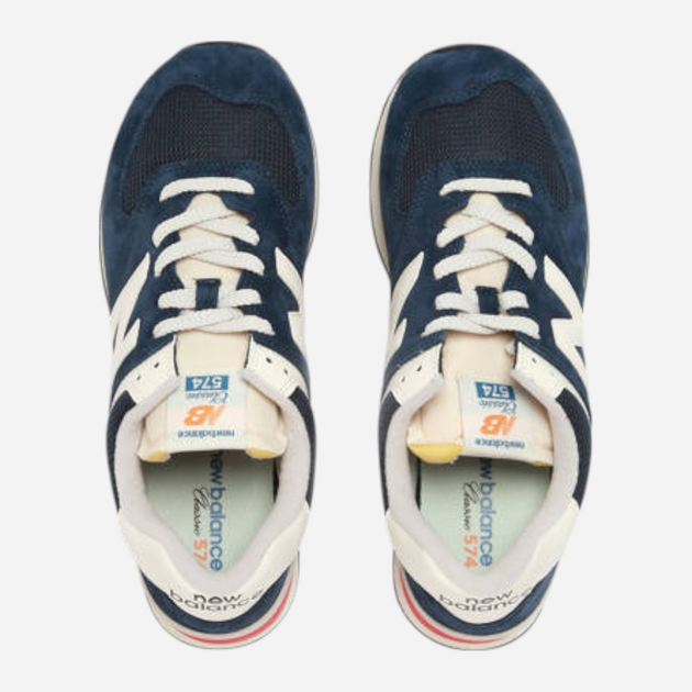 Чоловічі кросівки New Balance 574 U574VPN 43 (9.5US) Темно-сині з білим і червоним (197967951527) - зображення 6
