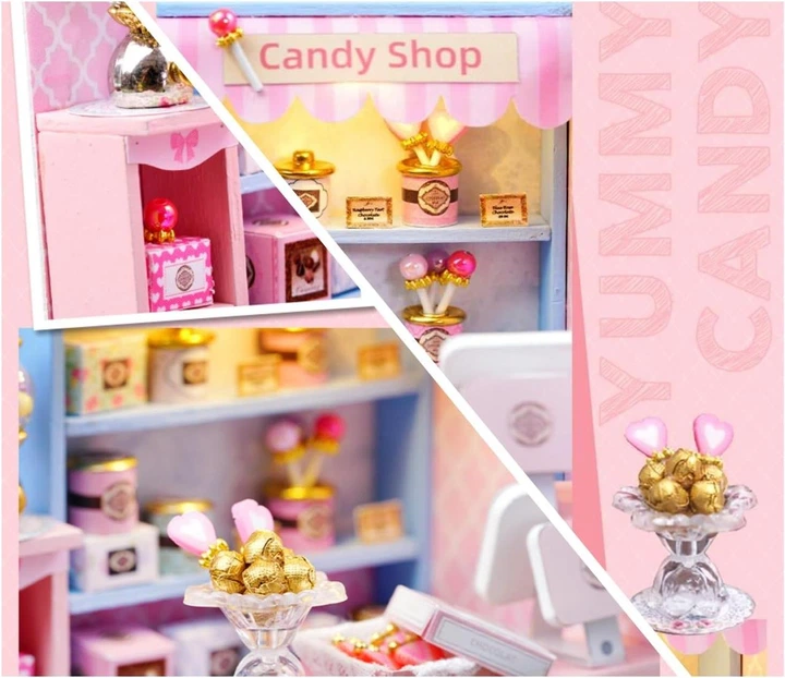 Конструктор 3D DIY Румбокс Вкусные конфеты Yummy Candy Cute Room