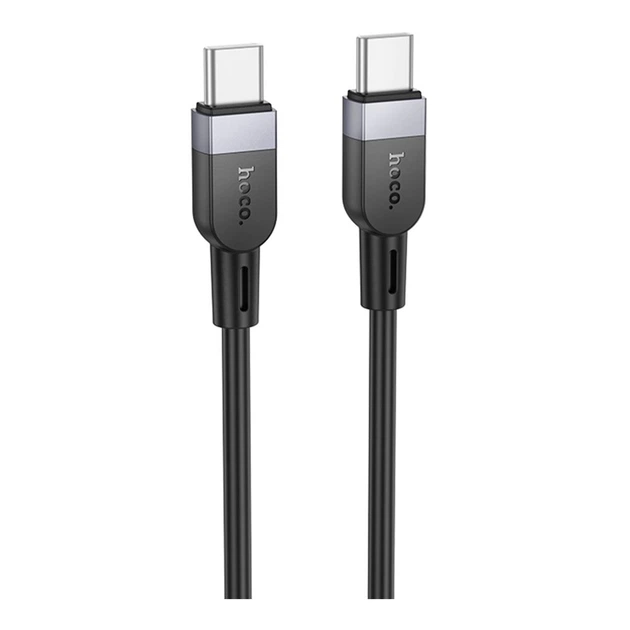 Кабель синхронизации Hoco X109 Silicone 60W/3A Type-C to Type-C 3m Black (35922_3605826) - изображение 2