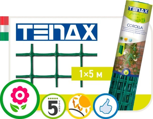 Сетка полимерная Tenax Corolla 0.5х5 м Зеленая (8002929039101) - Фото 8 Сетка полимерная Tenax Corolla 0.5х5 м Зеленая (8002929039101) - изображение 8