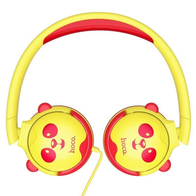 Дротові навушники HOCO W31 Children headphones, 3.5mm, 1.2m, yellow - Фото 3 Дротові навушники HOCO W31 Children headphones, 3.5mm, 1.2m, yellow - зображення 3