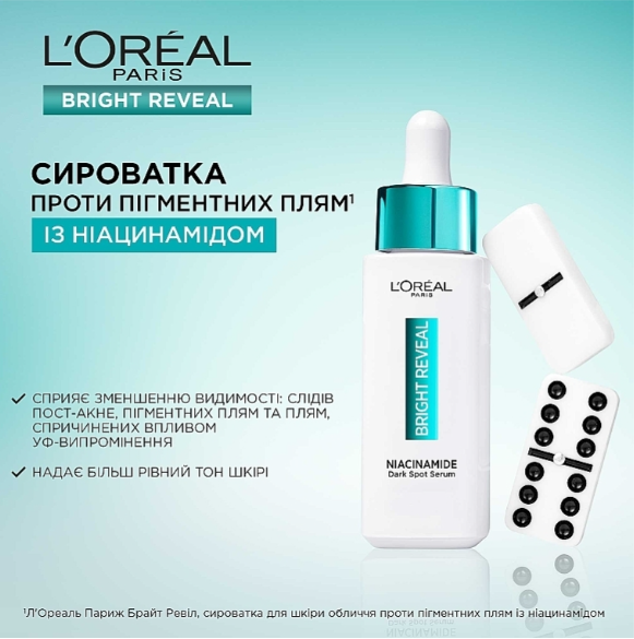 Сироватка для обличчя L'Oreal Paris Bright Reveal 10% Niacinamide проти пігментації 30 мл (3600524119942) - зображення 4