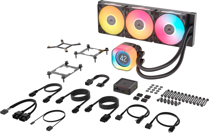 System chłodzenia wodą Corsair iCUE LINK TITAN 360 RX LCD Liquid CPU Cooler Black (CW-9061023-WW) - obraz 5