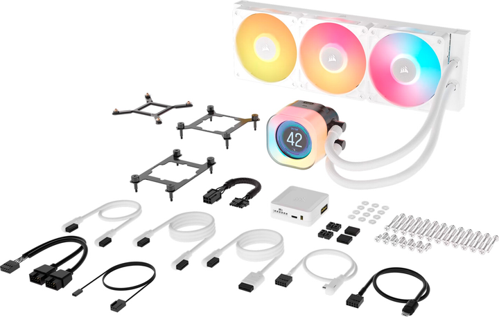 System chłodzenia wodą Corsair iCUE LINK TITAN 360 RX LCD Liquid CPU Cooler White (CW-9061026-WW) - obraz 5