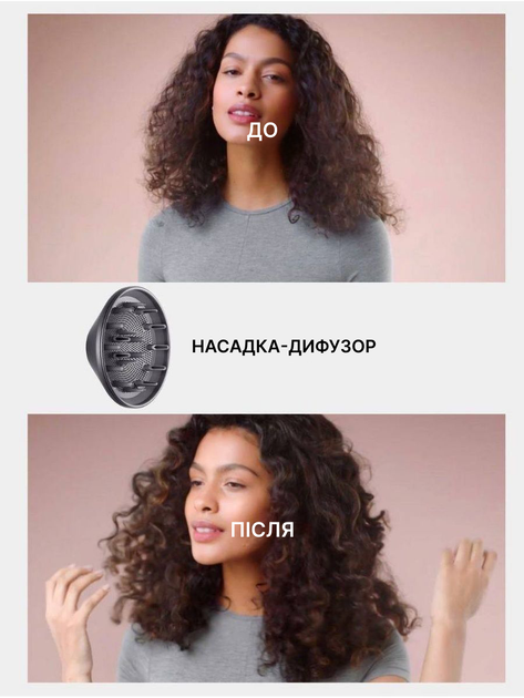 Фен стайлер для укладки волос 5 в 1 Super Hair Dryer PRO 1600 Вт с ионизацией 5 магнитных насадок - изображение 5
