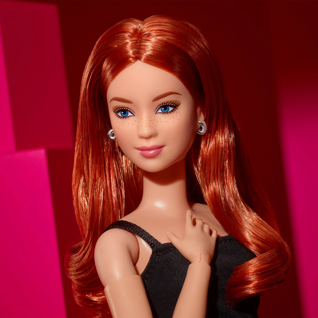 Кукла Барби Базовая Миниатюрная рыжые волосы в черном платье Barbie Signature Basics Model 04 Red Hair, Petite Body (JBH74) - изображение 11