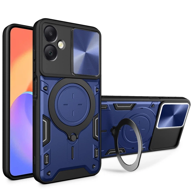 Чохол Magnetic Shield для Samsung Galaxy A07/A075 бампер протиударний з підставкою кільцем Blue - Фото 1 Чохол Magnetic Shield для Samsung Galaxy A07/A075 бампер протиударний з підставкою кільцем Blue - зображення 1