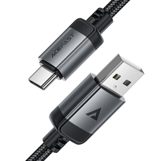 Кабель Acefast C20-04 USB 2.0 AM to Type-C M 1.2 м 3A aluminum alloy Black (6974316283782) - Фото 2 Кабель Acefast C20-04 USB 2.0 AM to Type-C M 1.2 м 3A aluminum alloy Black (6974316283782) - изображение 2