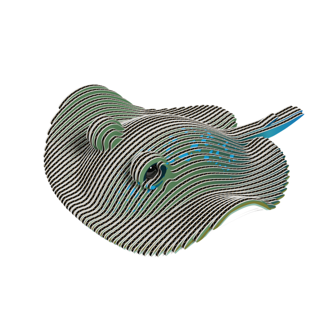 Сборная 3D модель Eugy Зоопарк Скат (XEG-102) - изображение 4