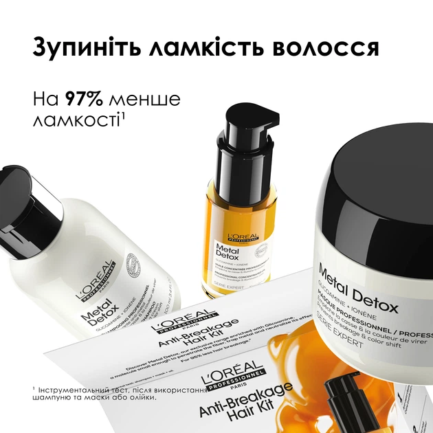 Набор L'Oreal Professionnel Paris Serie Expert Metal Detox Discovery Trio Set Шампунь 100 мл + Маска 75 мл + Масло 30 мл (3474637285746) 