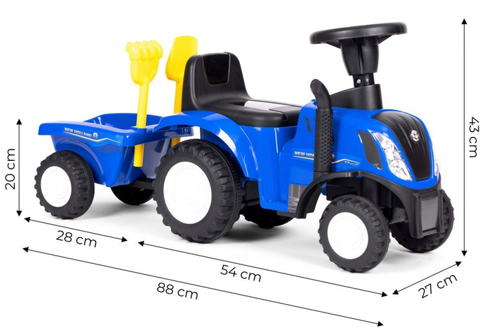Jeździk traktor Multistore New Holland 658T Niebieski (5905817003129) - obraz 9