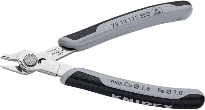 Precyzyjne szczypce Knipex do najdrobniejszych prac związanych z cięciem Electronic Super Knips ESD 125 mm (78 13 125 ESD) - obraz 3