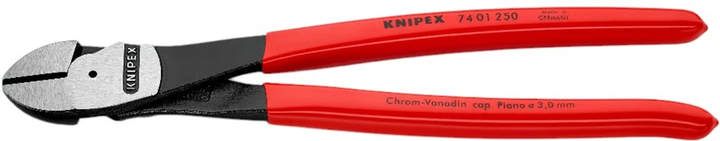 Szczypce tnące boczne Knipex o zwiększonym przełożeniu 250 mm (74 01 250) - obraz 3