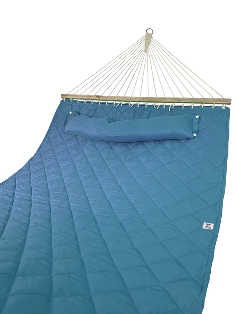Двухместный гамак SOFT голубой XXL 200x140 с планками WCG - изображение 7