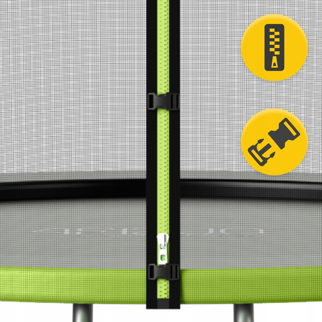 Батут із зовнішньою сіткою 4FIZJO Classic 12FT 374 см Black/Green (P-5907739312914)