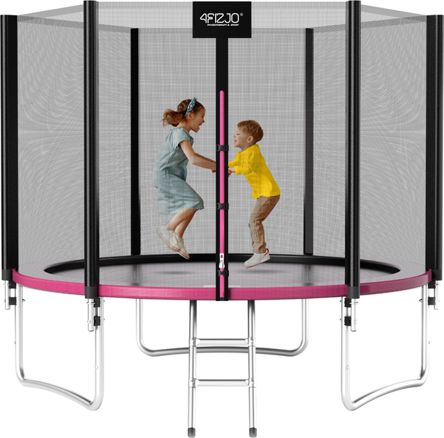 Батут із зовнішньою сіткою 4FIZJO Classic 10FT 312 см Black/Pink (P-5907739314567)