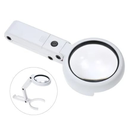 Лупа 5X 75мм 8Х 19мм ручная трансформер c LED подсветкой + USB NO.FS75RC - Фото 5 Лупа 5X 75мм 8Х 19мм ручная трансформер c LED подсветкой + USB NO.FS75RC - изображение 5