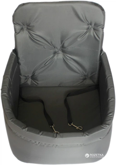 Автокресло для собак Haustier Happy Travel 40x40x23 см Серое (HT1-1-021) - изображение 2