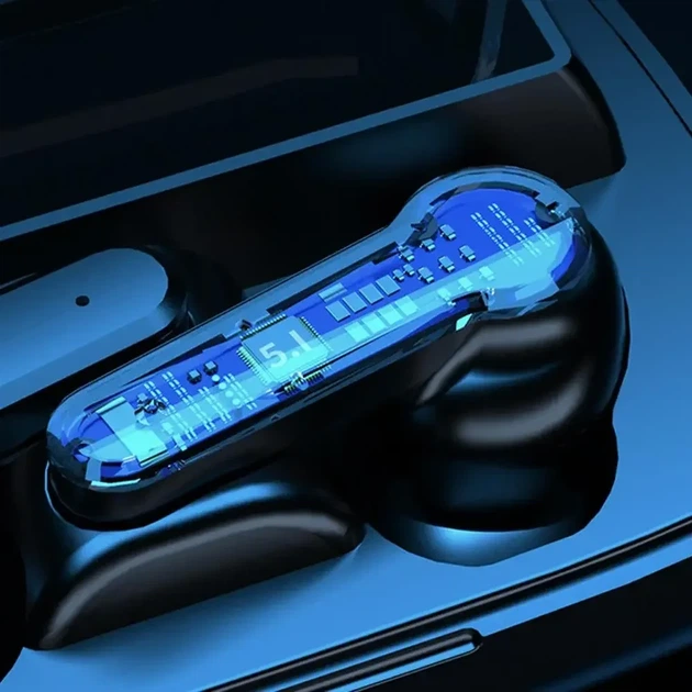 Бездротова bluetooth-гарнітура M19 із зарядним відсіком дисплеєм - зображення 4