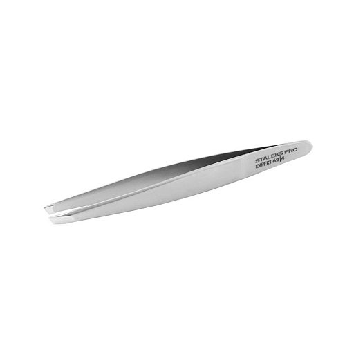 Пинцет для бровей Staleks Expert 62 Type 4 узкие скошенные кромки - изображение 2
