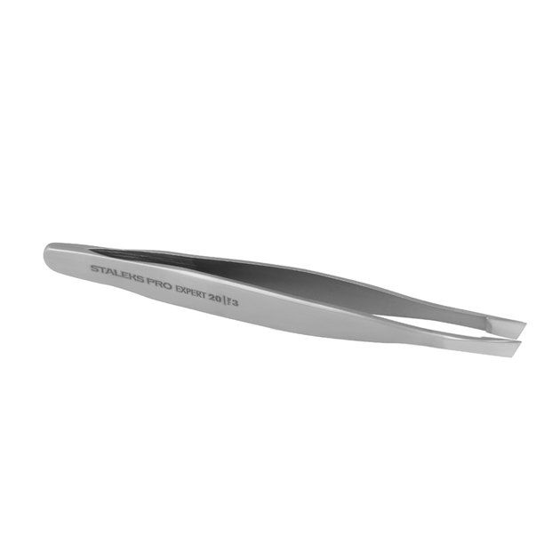 Пинцет для бровей Staleks Expert 20 Type 3 широкие скошенные кромки - изображение 2