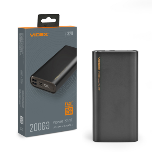 新品未開封　X DIGI PB2100 Power Bank 20000mAh Павербанк 20000 mAh Videx VPB-320-B 22,5W чорний – фото, отзывы